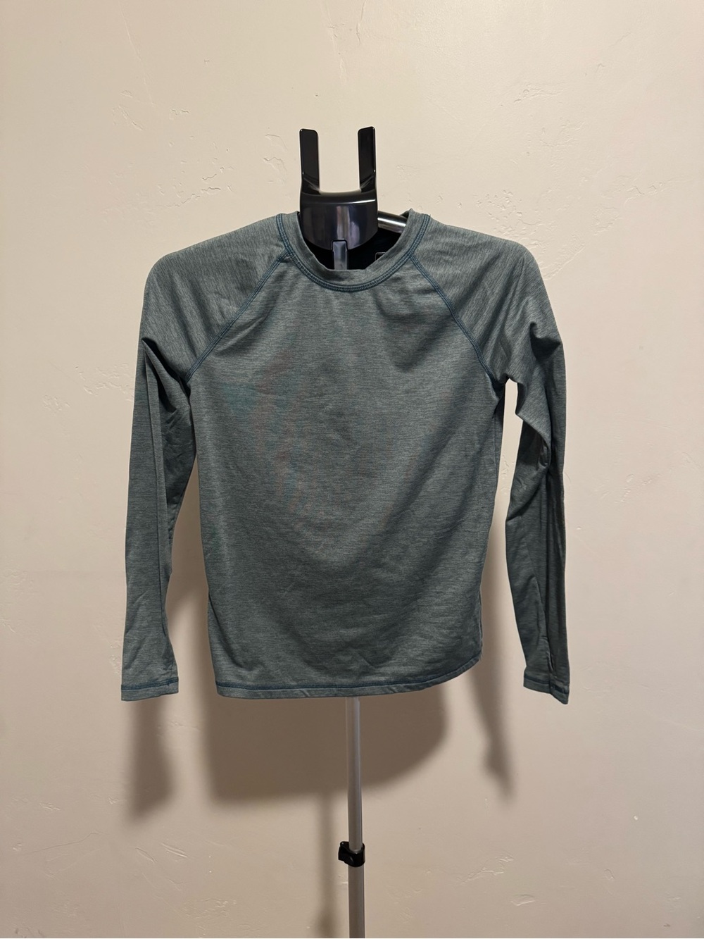 all in motion Long-Sleeve Heathered Teal Top
